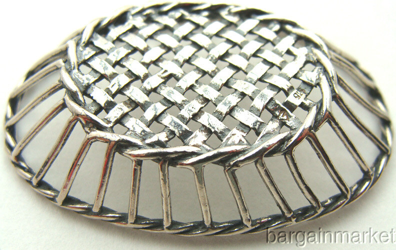 Miniature Sterling Silver OVAL Mesh BASKET #125