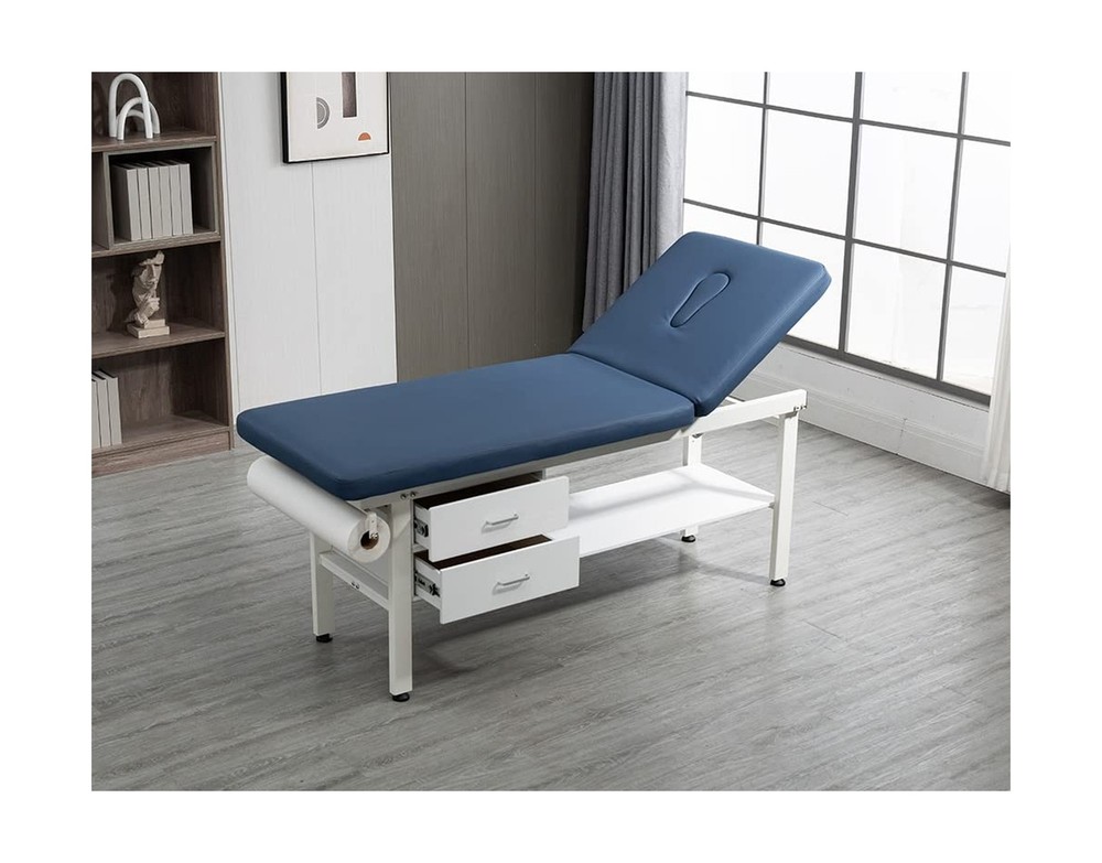 27.6" Width Comfortable Fixed Height Medical Exam Table Backrest Adjustable w...