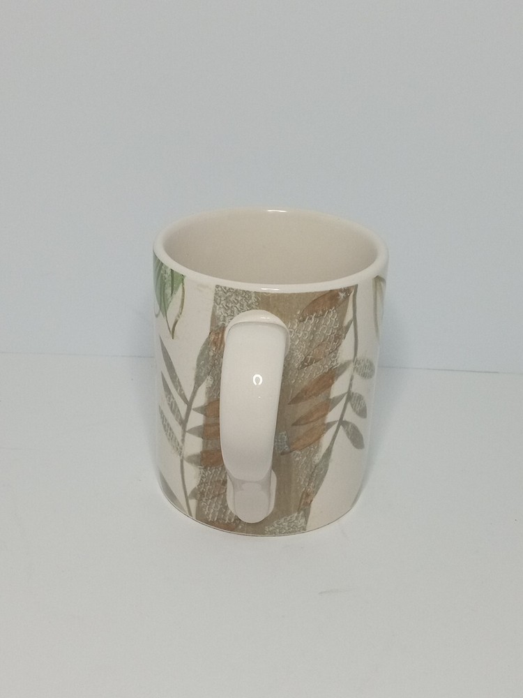 Corelle Coordinates Stoneware Coffee Mug Leaf Design