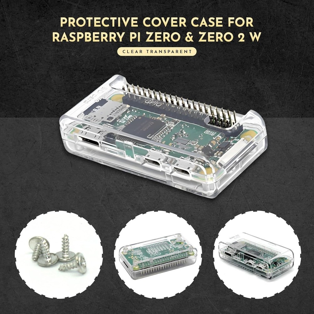 Protective Raspberry Pi Zero Case - Wall Mount, All Ports Accessible