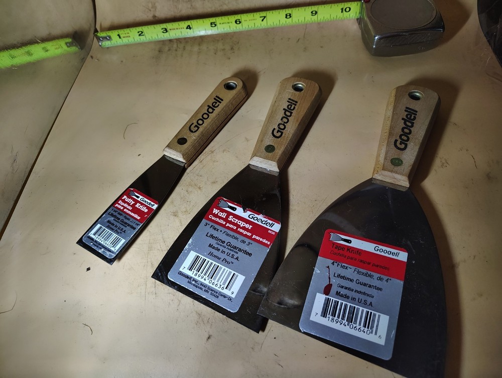 Goodell Putty,Wall,Tape Knife 3pc