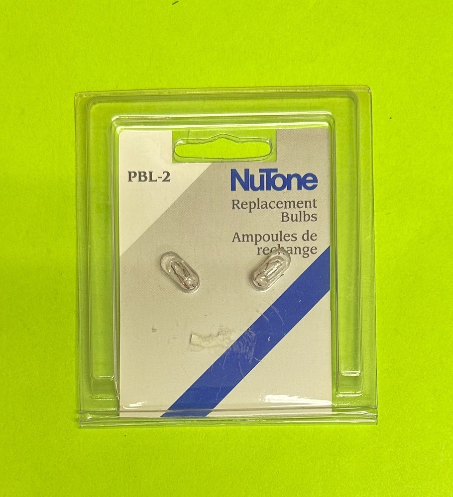 NUTONE OEM PBL-2 DOORBELL BUTTON REPLACEMENT LIGHT BULBS 2-PACK