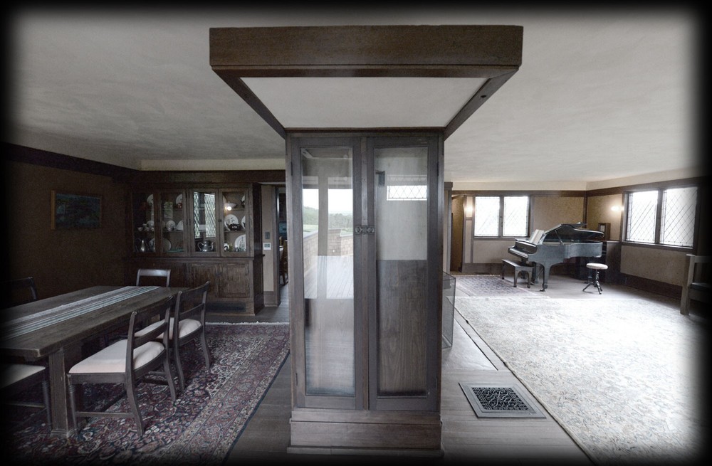 4 bedroom open plan home by Frank Lloyd Wright, printed architectural drawings