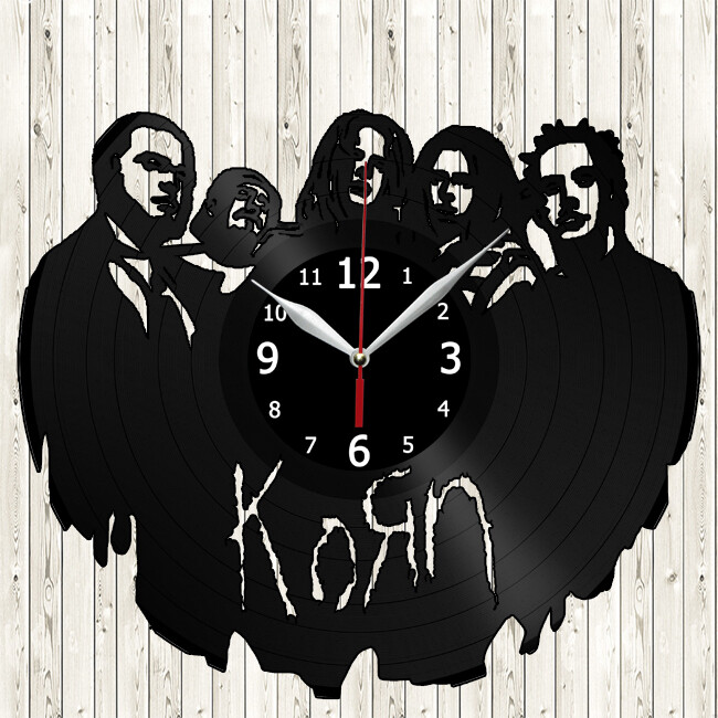 Korn Vinyl Record Wall Clock Decor Handmade 3973