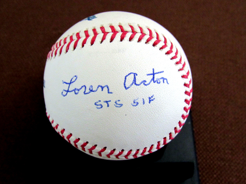 LOREN ACTON STS-51F SPACE SHUTTLE NASA ASTRONAUT SIGNED AUTO OML BASEBALL JSA