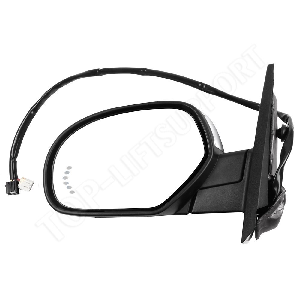 Power Heated For 07-13 Chevy GMC Chrome Memory Arrow Light Side Mirrors Pair