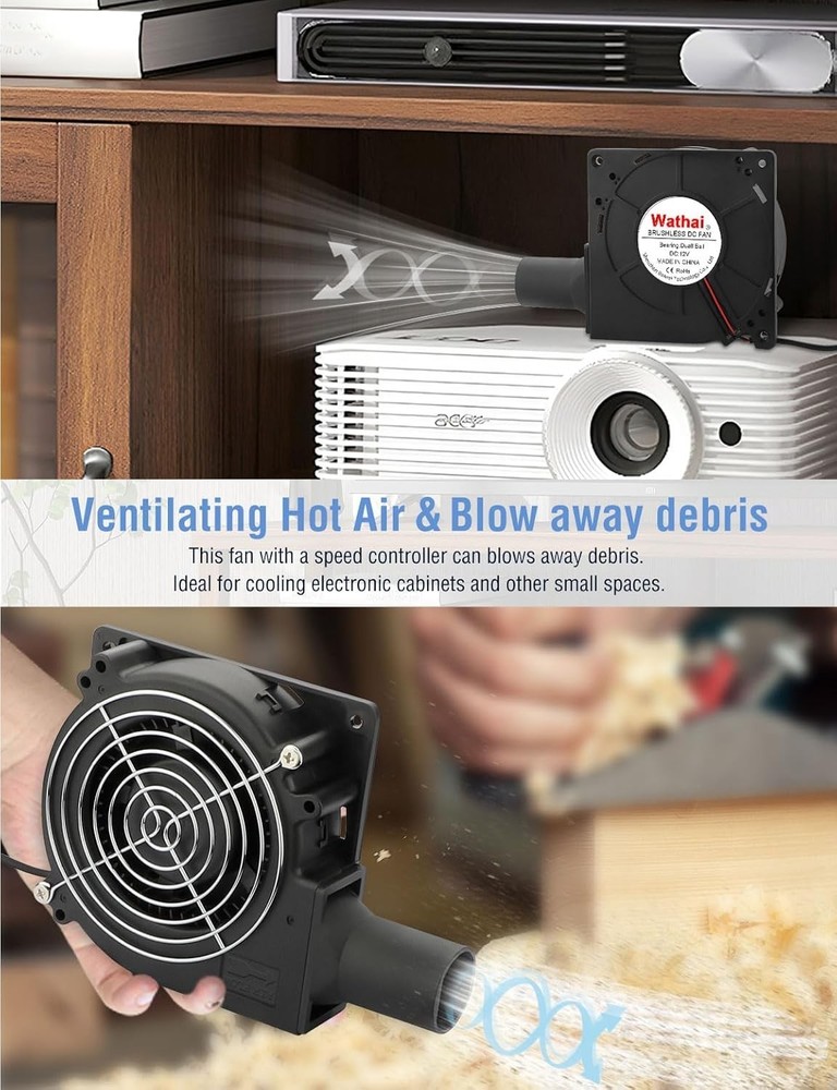 120mm x 32mm High Velocity Squirrel Cage Blower Fan - Versatile Cooling Solution