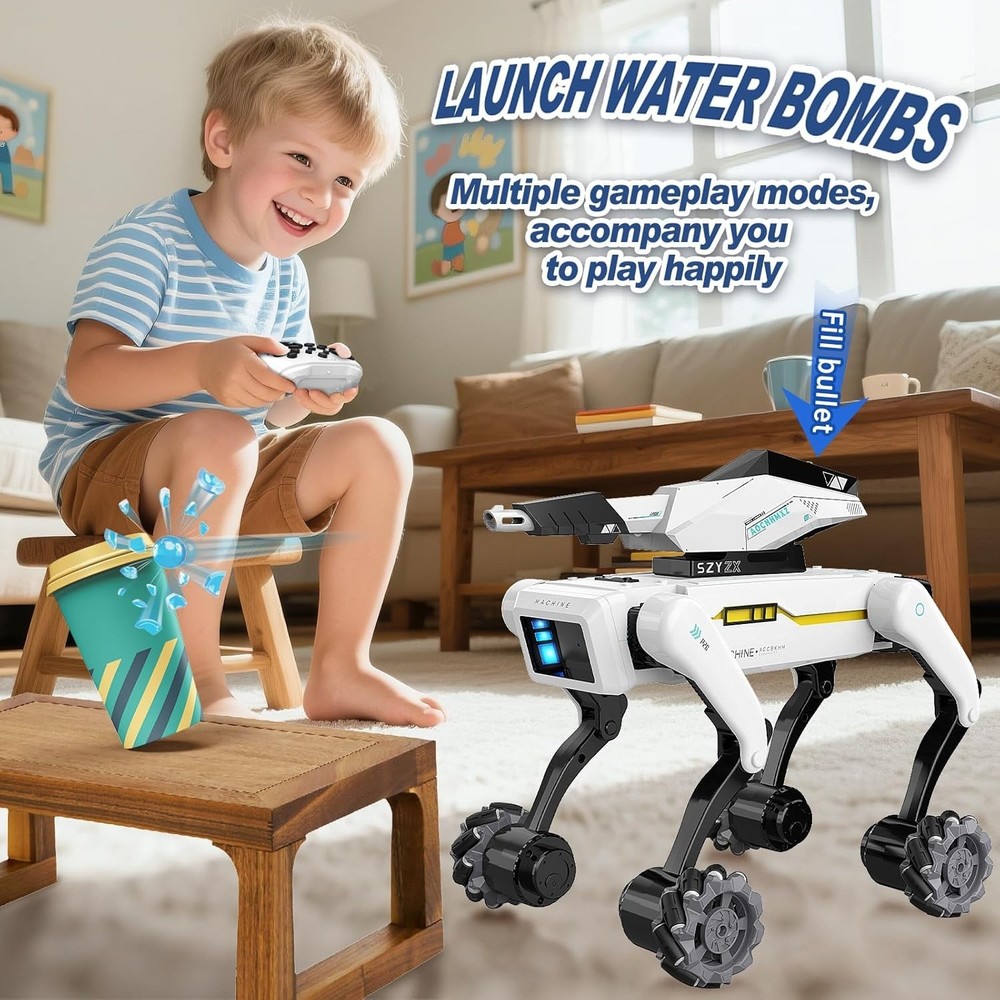 Smart Robot Dog with Wheels, 30+ Bionic Actions, Voice & Remote Control, Program