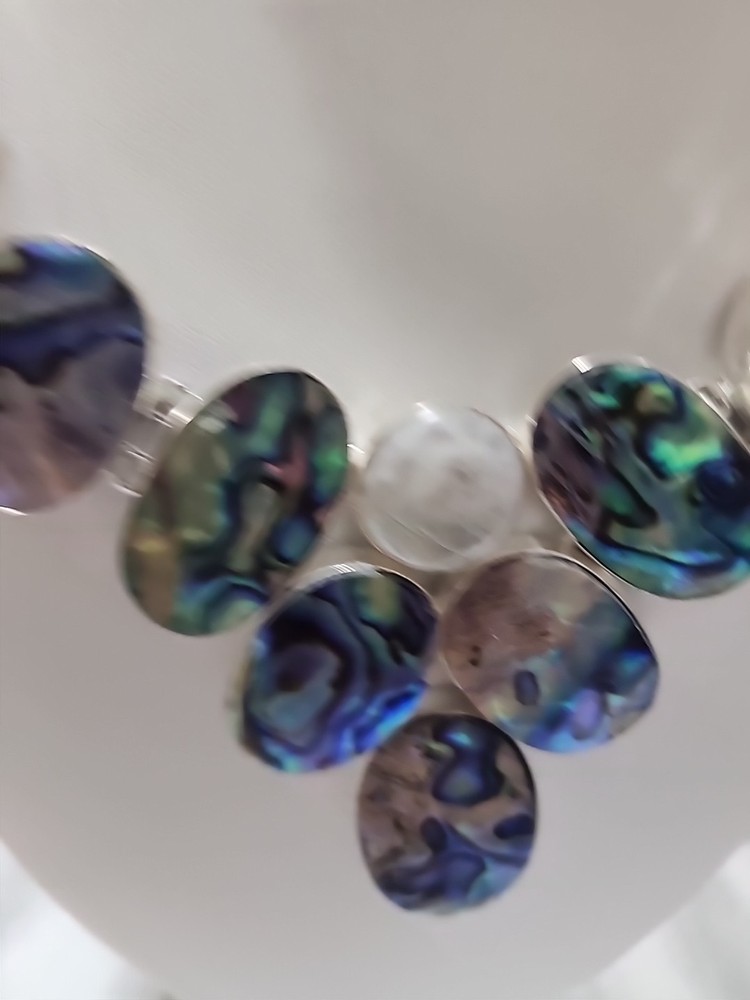 sterling silver abalone shell 24 necklace