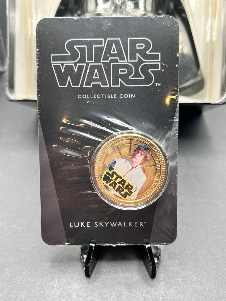2011 Niue 4 coin Set - Gold Plated Copper - Darth Vader Display Case