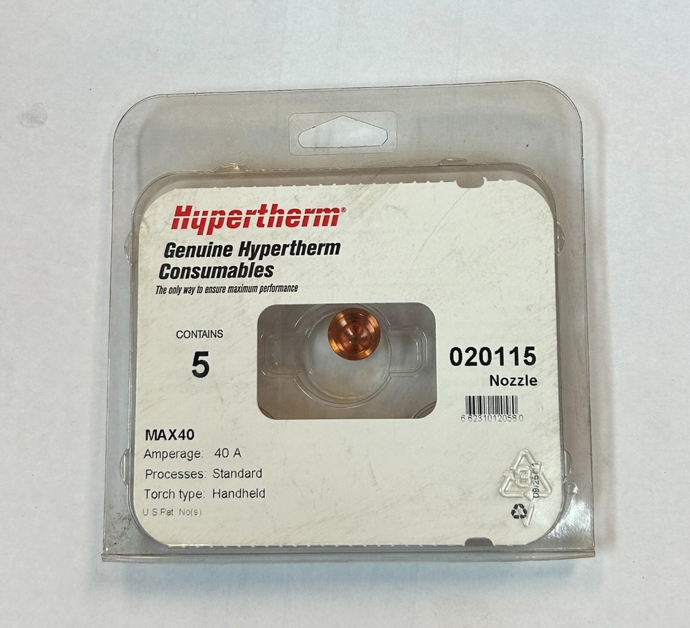 Hypertherm 020115 Nozzle Max40, Qty.5
