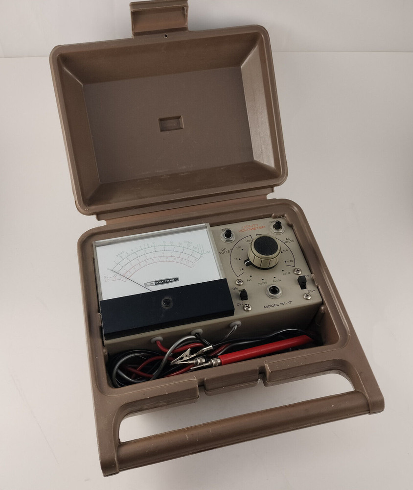 Heathkit Utility Solid-State Voltmeter Model IM-17 in Original Casing No Battery