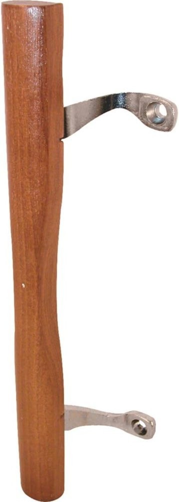 Elegant Wood Pull Handle for Sliding Doors with Chrome Brackets, Easy Install