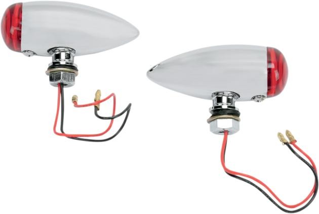DS Smooth LED Marker Lights Red Chrome