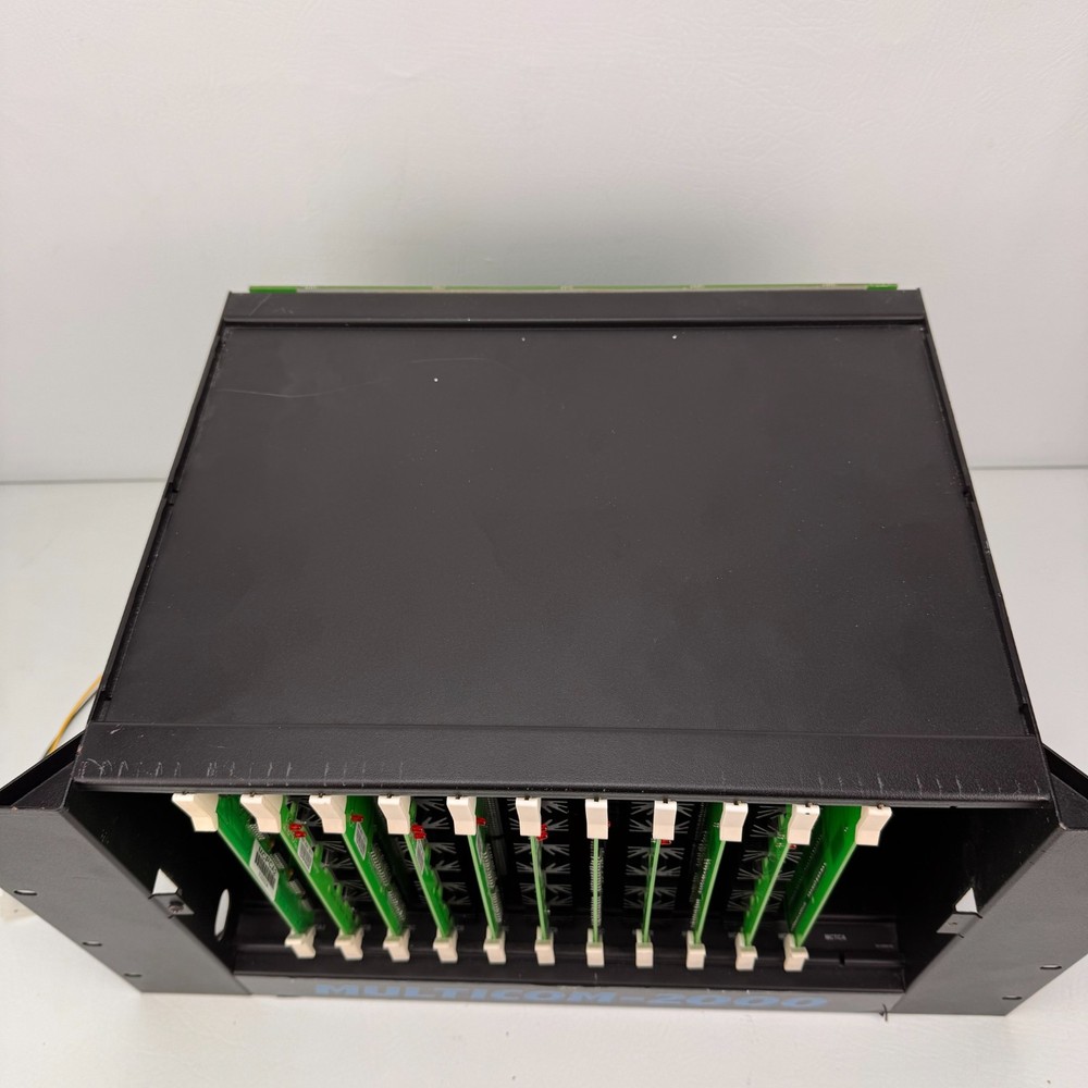 Bogen Multicom 2000 Controller Chassis + 11 Cards (MCPCA2, MCACB, MCSC, MCRMF)
