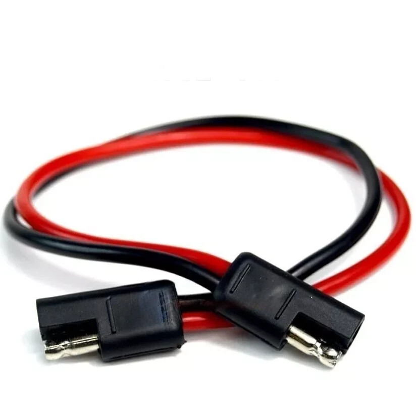 5 Pack 8 Gauge 12" 2 Pin Quick Disconnect Polarized Inline Molded Connectors