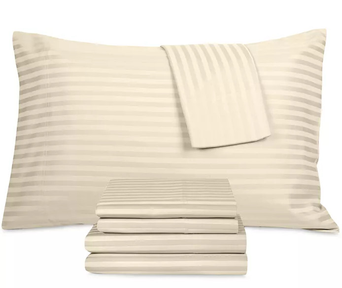 Fairfield Square Collection IVORY Brookline Woven 6-Pc. Sheet Set, US King