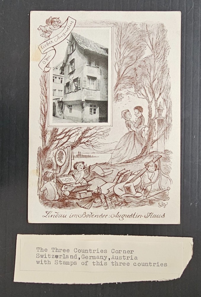 1956 Austria Postcard 3 Stamps cd Bregenz-Richtenberg