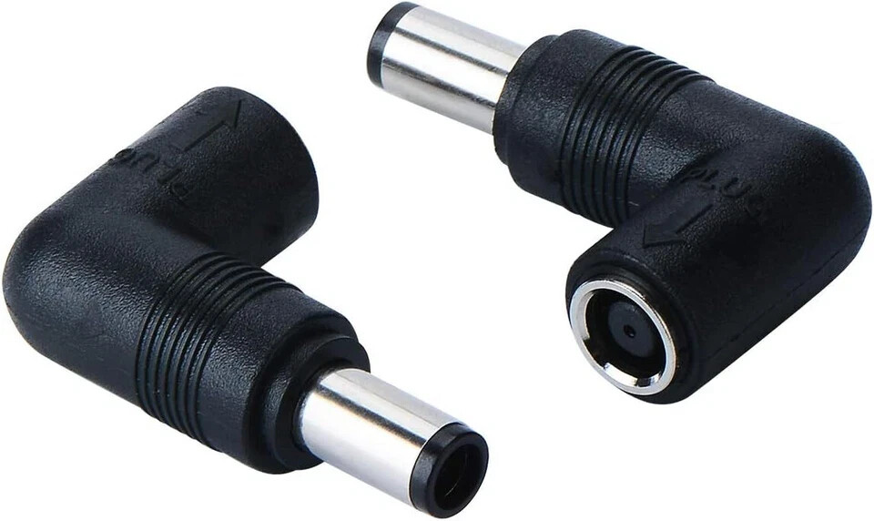 7.4mm x Right Angle 90-Degree Power Adapter Connector Converter 1 Pack