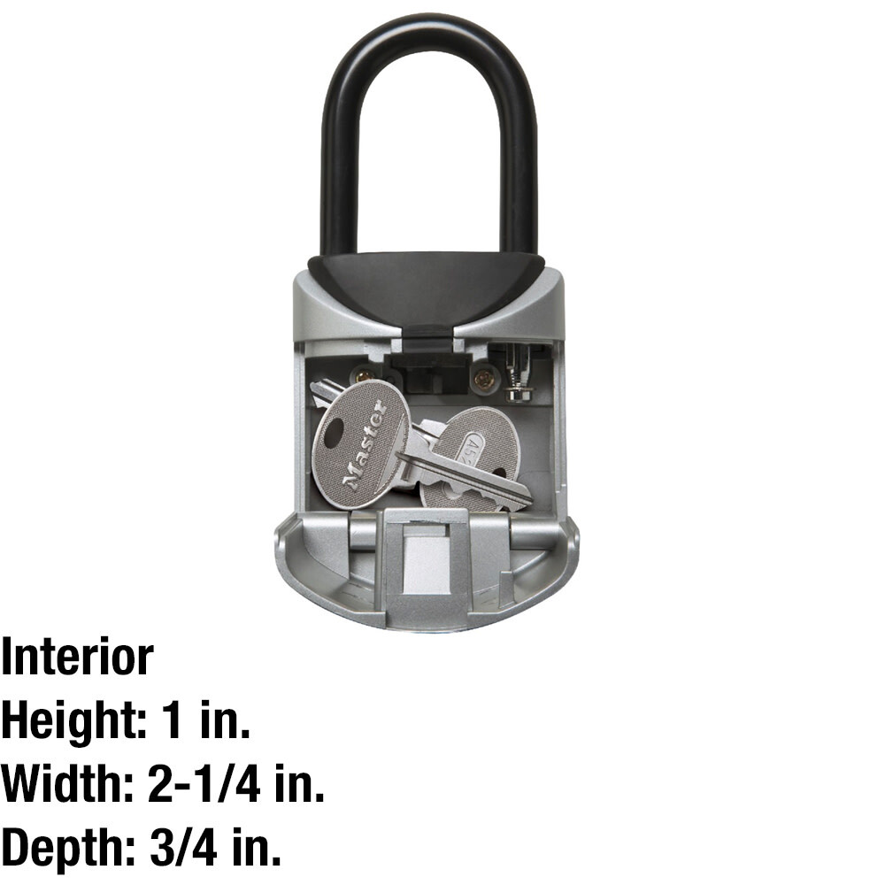 Master Lock Portable Lock Box 2 3/4'' 3 Digit Combination 1Pk