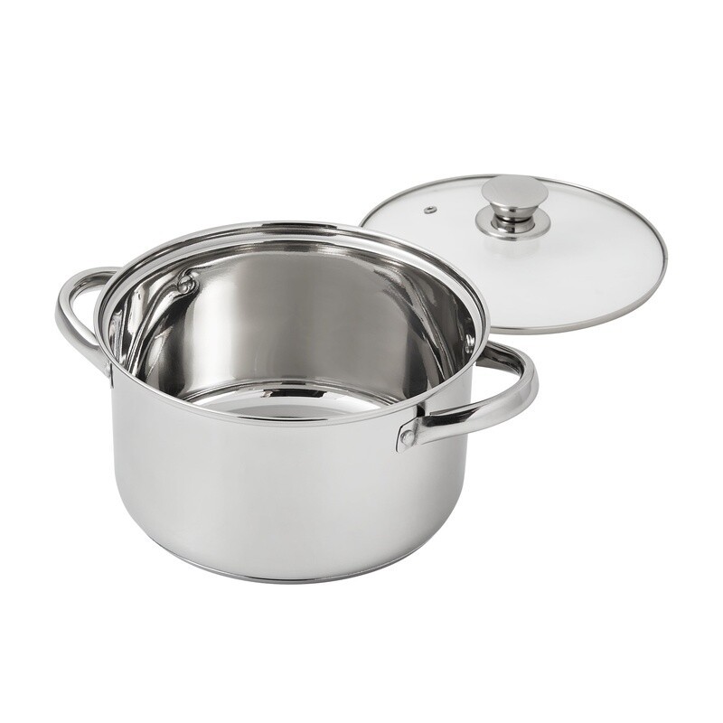 Stainless Steel 10Pc Cookware Set Induction Safe Essential Kitchen Cookware Set