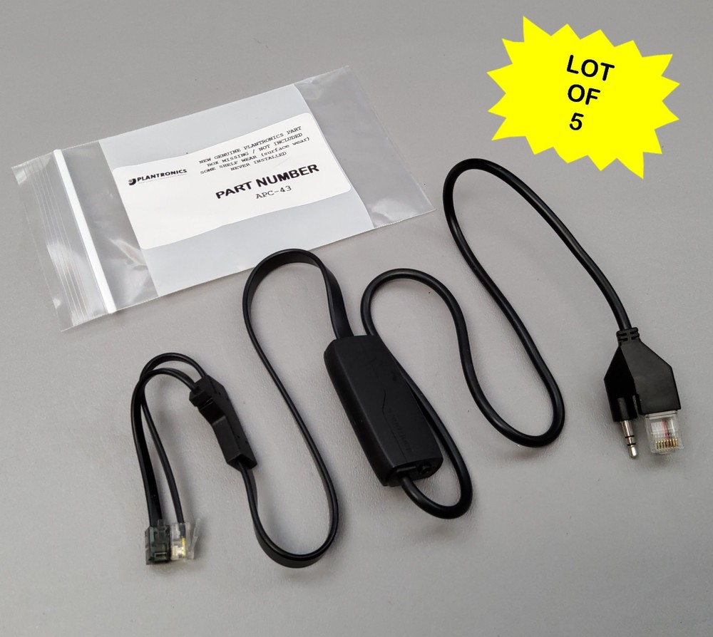 Polycom Poly APC-43 Electronic Hook Switch Adapter Lot Of 5  Brand New