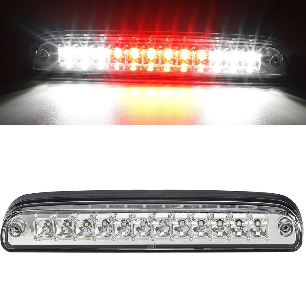 Partsam High Mount Stop Light Led 3rd Brake Standard, Clear Lens