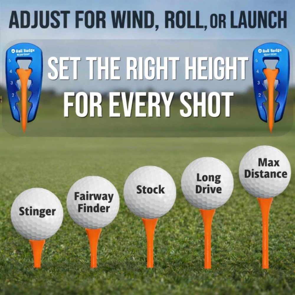 Adjustable Golf Tee Height Tool – Precision Height Setter for Consistent Swings