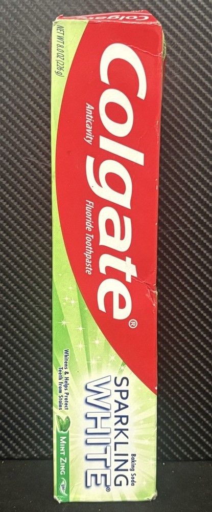 Colgate Sparkling White Mint Zing Gel Toothpaste, 8oz (226g)