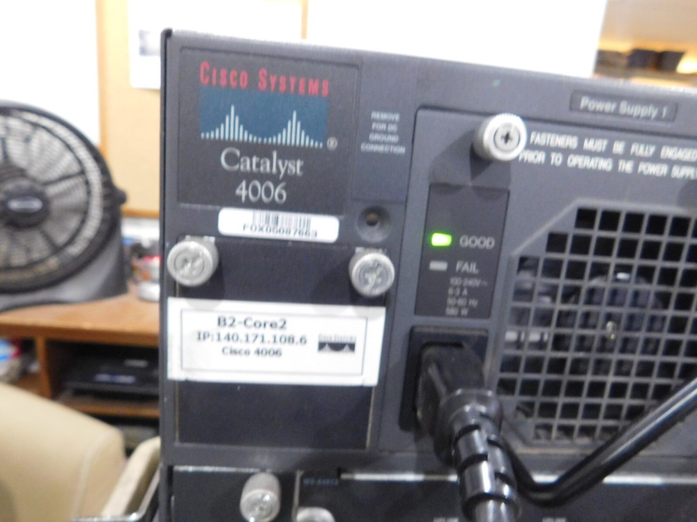 Cisco Catalyst WS-C4006 Switch. See full description for installed Modules: