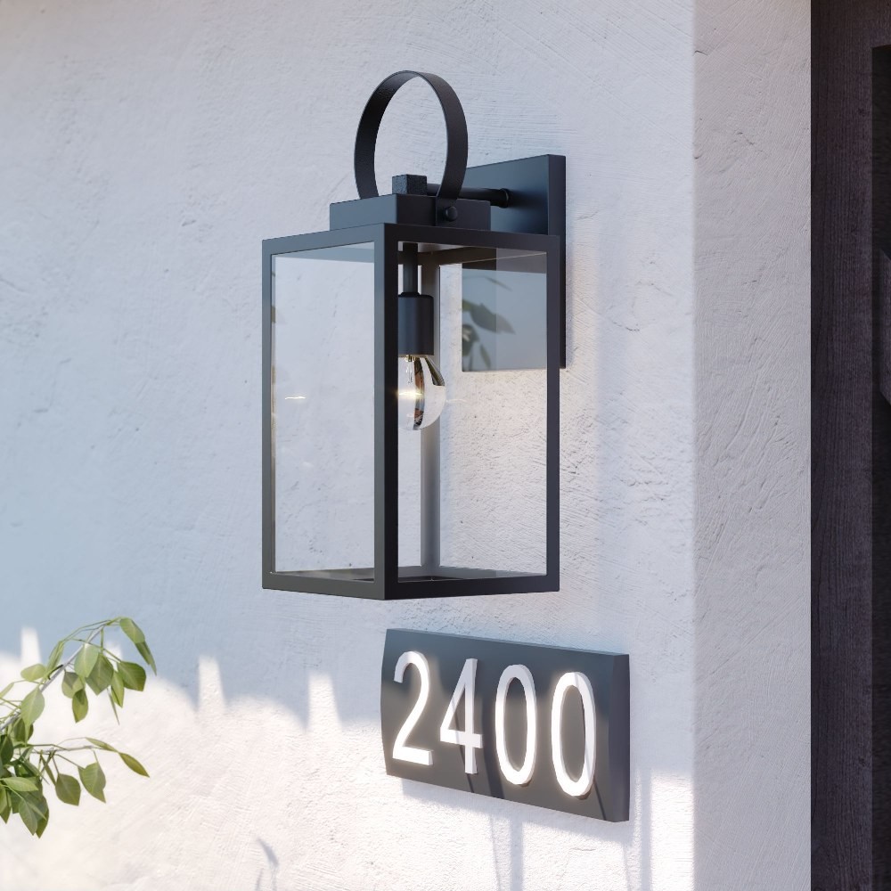 Medinah 1-Light Outdoor Wall Sconce in Transitional and Rectangular Style 17.25
