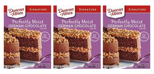 Duncan Hines Signature German Chocolate Cake Mix 3 Pack