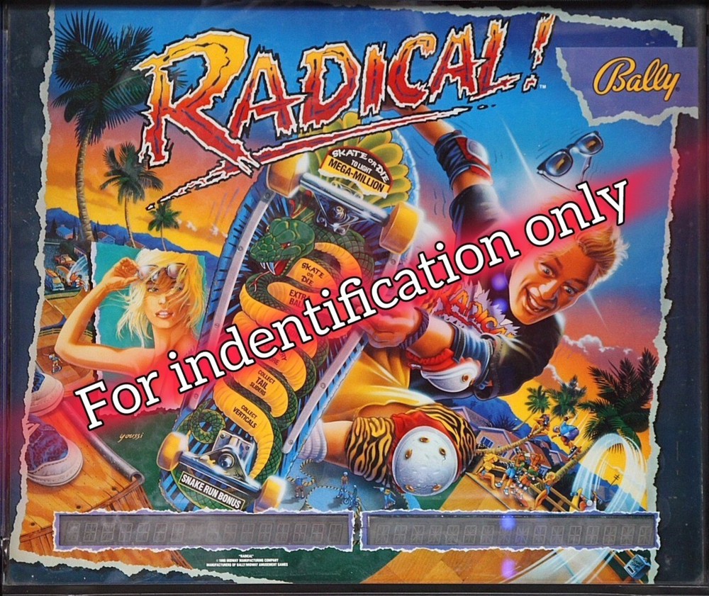 1990 Bally / Midway Radical! Pinball Machine Rubber Ring Kit