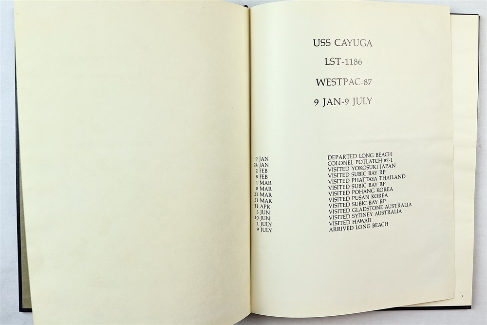 USS Cayuga (LST-1186) 1987 Westpac Deployment Cruise Book
