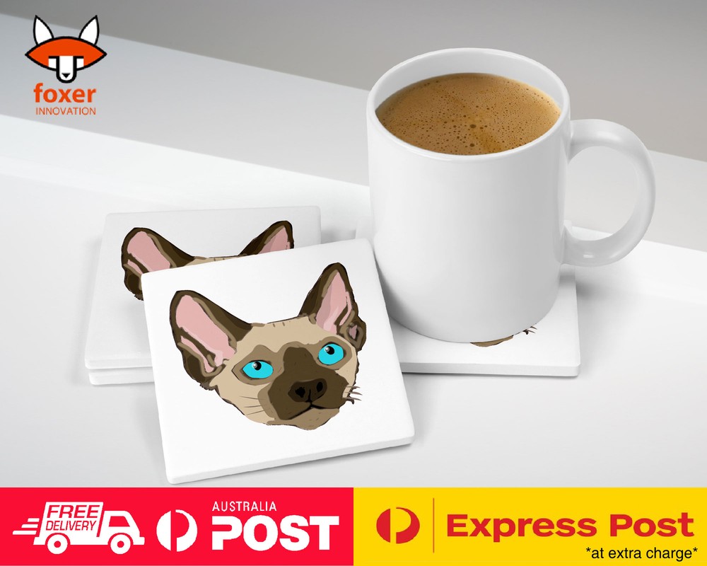 COASTER COFFEE DRINKING MAT|DEVON REX CAT 2