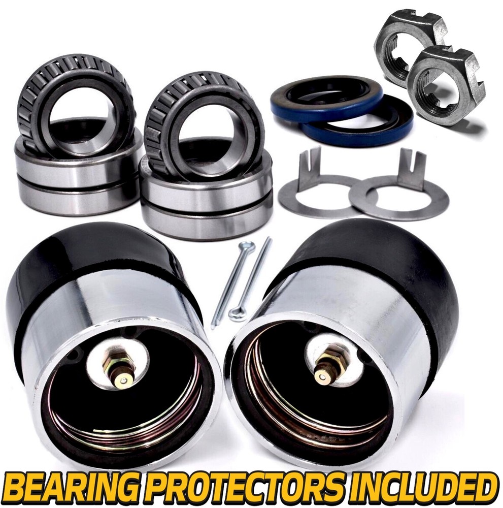 (2 Kits) Trailer Bearing Rebuild Kit: 1" inch axle L44643/L44610 w/1.25" ID Seal