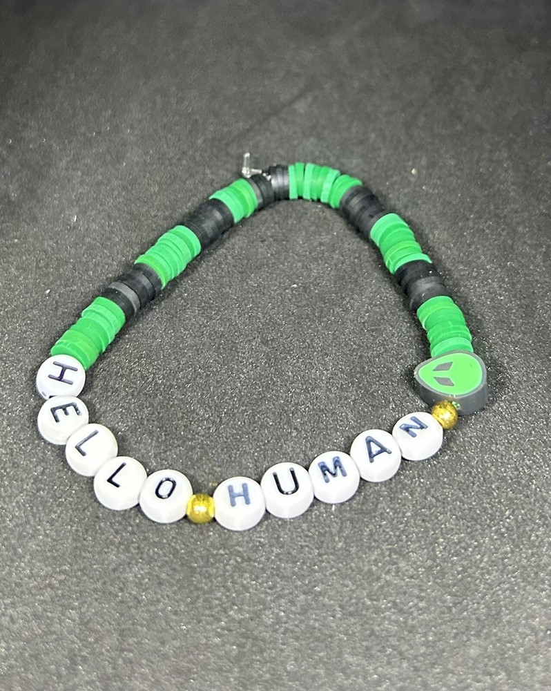 Hello Human (Alien) Heishi Bracelet