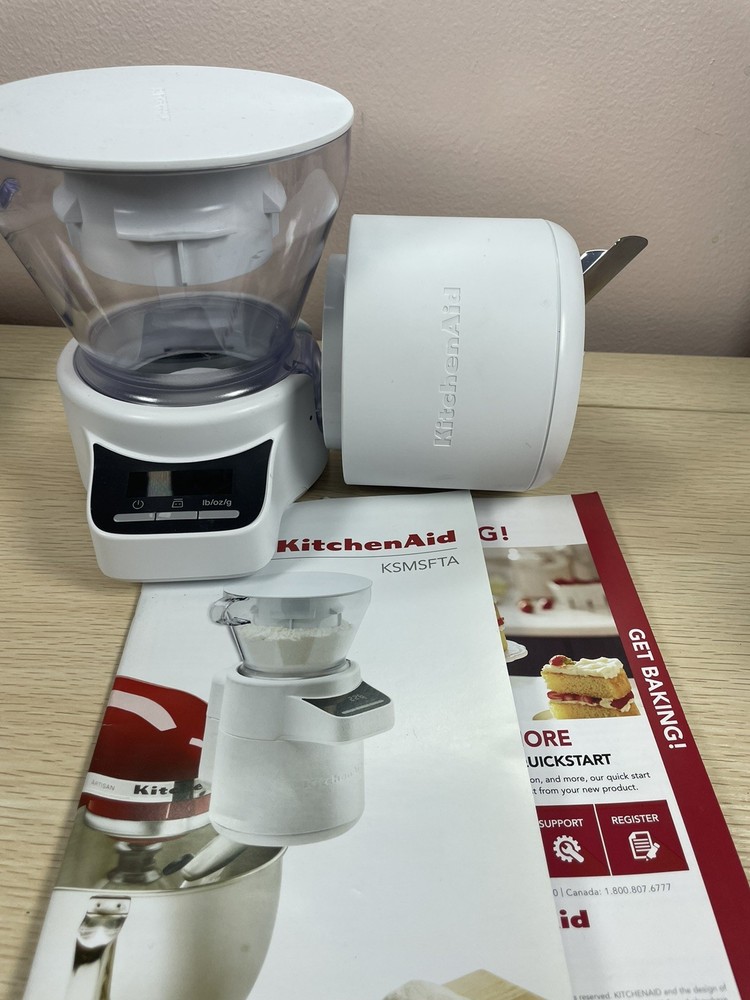 KitchenAid KSMSFTA Stand Mixer Sifter Scale Attachment  Good Condition