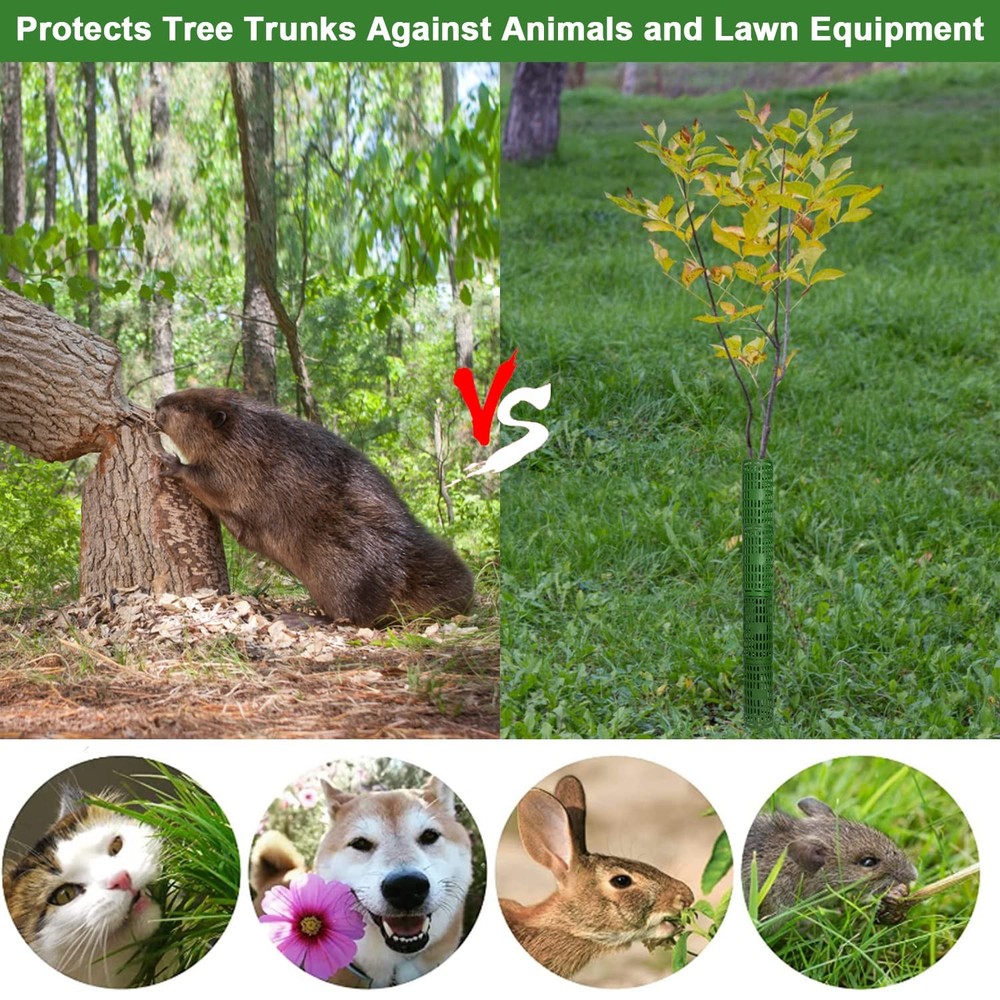 4Pack Tree Trunk Protectors Mesh Tree Bark Protector Plant Cover Tree Guards USA