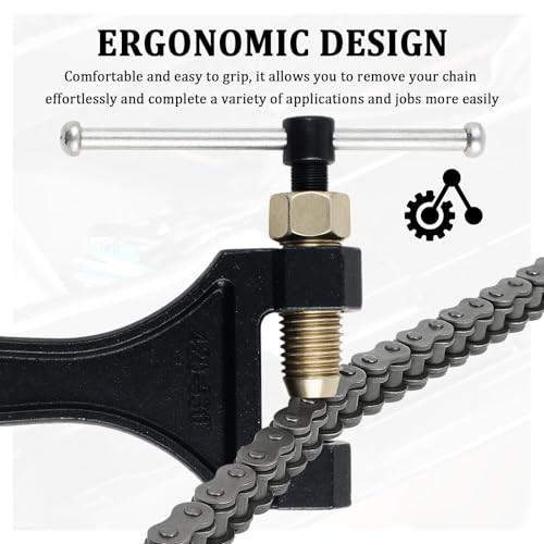 Motorcycle Chain Breaker Tool with Replacement Thimble,Durable Motorcycle