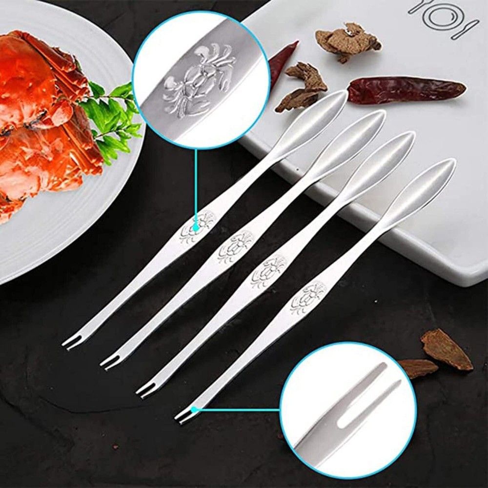 19PCs Seafood Tools Set Nut Cracker Set includes 4 Crab Crackers 4 Forks