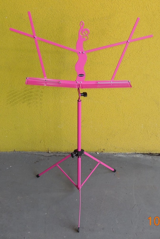 Pink Adjustable Folding Music Stand Compact Travel