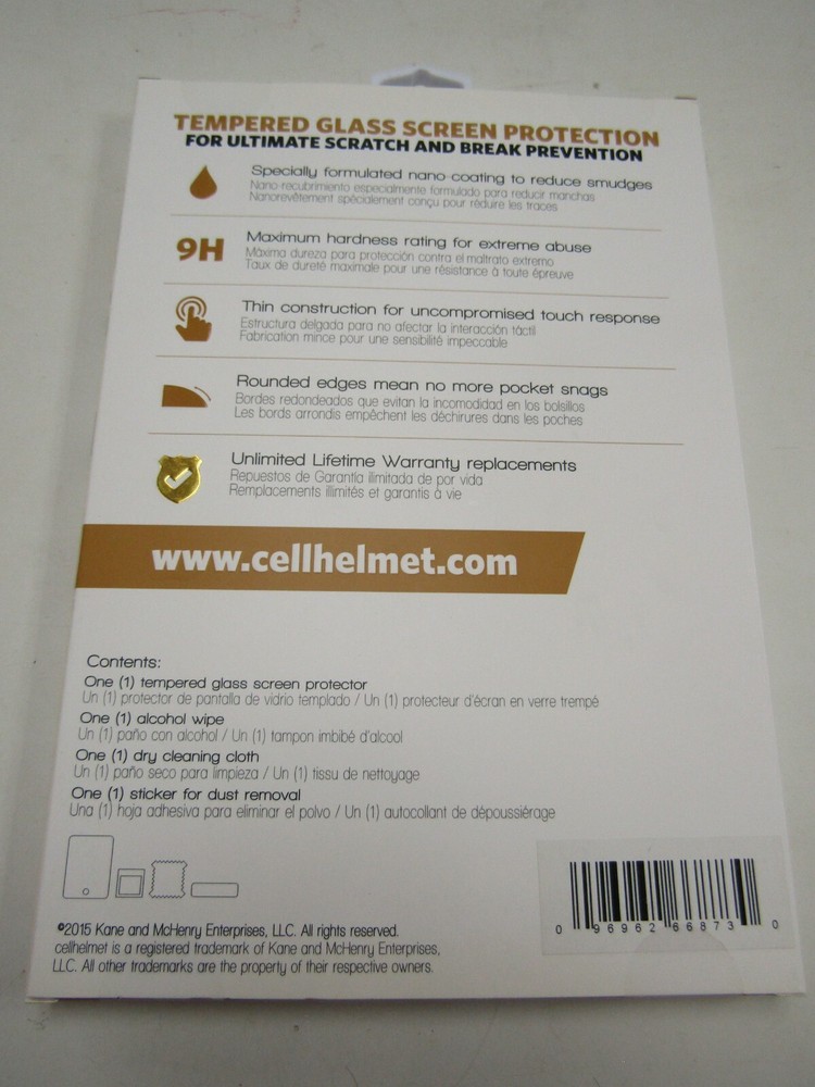 CELLHELMET GLASS SCREEN PROTECTOR, VERIZON ELLIPSIS 8, PLEASE READ! 8261