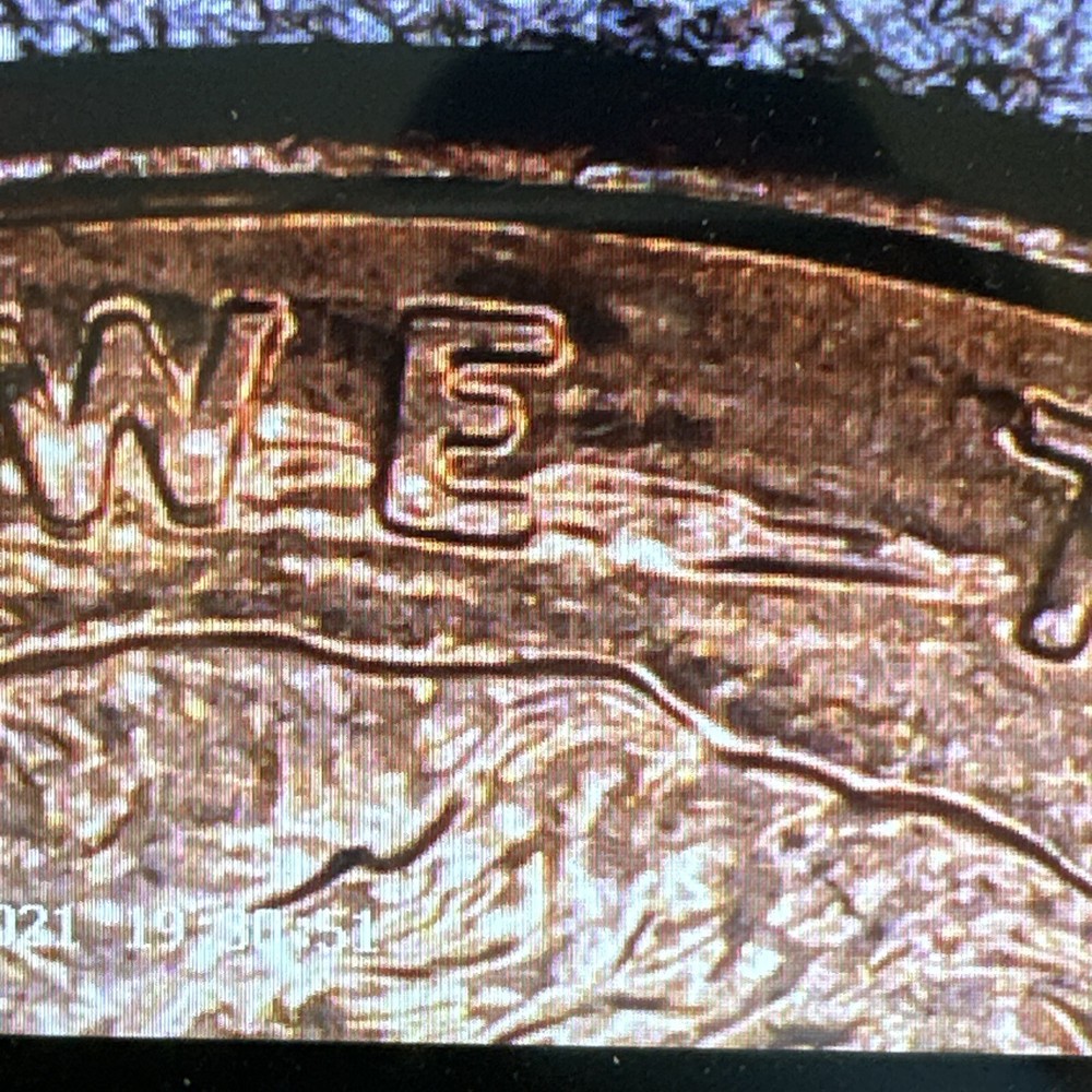 2004 Lincoln Cent With Die Crack And Pillar Cud Error Beautiful Red