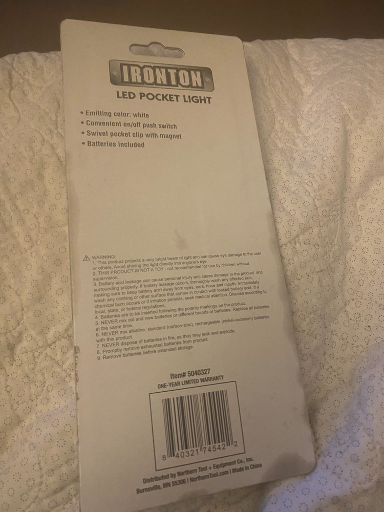 Irontron led pocket ight