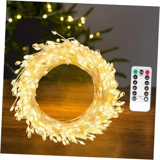Fairy Lights Plug in 500LED Firecracker String Lights 50FT Warm White