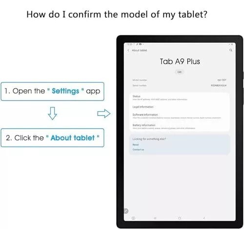 2 Pack Screen Protector for Samsung Galaxy Tab A9 Plus 11 Inch 2023
