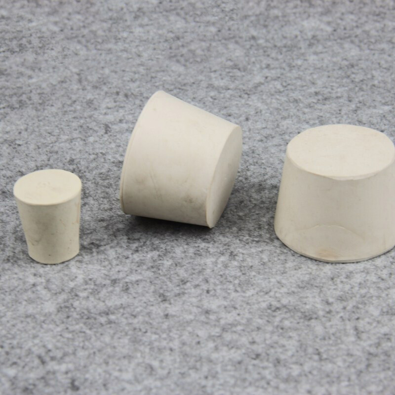 White Rubber Stopper Bungs Laboratory Solid Hole Stopper Tapered Flask 23 Sizes