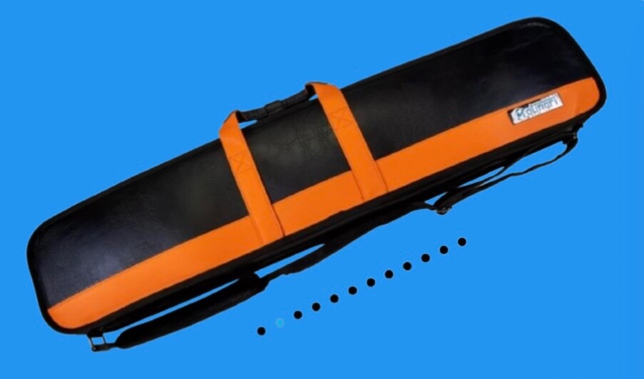 MOLINARI CUE CASE 3x6 SOFT ** BLACK / ORANGE