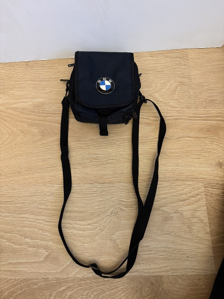 BMW logo Shoulder Bag / multi pocket.adjustable strap.